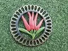 Cast Iron Trivet Chili Pot Pan Stand Metal Support Mat Decor Table Gift Paint