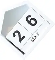 CANIGHT Desk Calendar Home Decor Wooden Calendar Manually Changeable Date and Month Display Perpetual Calendar