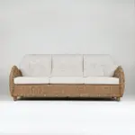 【YOHO 山茶花家具】藤椅沙發-手工編織 室內椅ASC9-3NA(天然材質三人沙發)