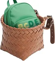 WJnflQN Handwoven Basket | Wicker Storage Basket,Washable Cycling Bag with Adjustable Strap Bike Accessories for Daily Travel Adventure Books Tricycle Camping Pool Travel Outdoor Stationery