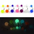 7PCS/Set Glow In The Dark Belly Button Navel Bar Rings Body Piercing Jewelry+-@-