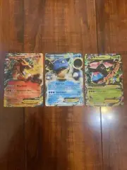 Pokemon Charizard EX 12/106, Blastoise EX 29/146, M Venusaur EX 2/146 Lot LP/NM