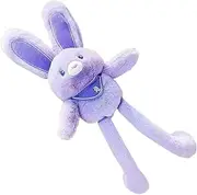 Pull-Up Rabbit Plush Keychain,11inch Interactive Easter Bunny Stuffed Animal - Interactive Stretchy Design, Switchable Ears & Legs, Ultra-Soft Easter for Kids Home Party