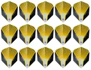 5 Sets Harrows Prime Standard Dart Flights - Ships w/ Tracking - Yellow Fan Saru