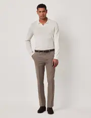 Hawes & Curtis Dusty Olive Slim Smart Chinos Size: 38-33"