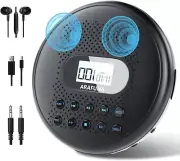 NEWARAFUNA Portable CD Player Walkman with Speakers, Rechargeable CD Player for