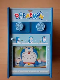 在飛比找Yahoo!奇摩拍賣優惠-日本絕版限量哆啦A夢多功能旋轉音樂珠寶玻璃置物櫃