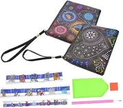 COHEALI 2 Sets Handbag Wallet Bag for Women Portable Handbag Mini Tote Bag Rhinestone Evening Bag Ladies Wallets Mini Purses Rhinestone Painting Decor Evening Bag Plastic