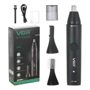 VGR V-613 2-in-1 Electric Nose Hair Trimmer, Portable Rechargeable Hair Remover, Support Body Washing, 150min Runtime