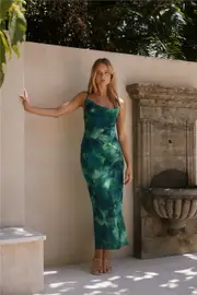 RUNAWAY THE LABEL Benito Maxi Dress Calista Green