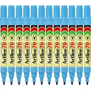 Artline 70 Box 12 Permanent Marker 1.5mm Bullet Tip Nib (Light Sky Blue)