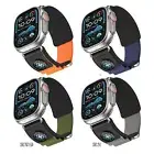 Nylon Loop Watch Band With Compass Design For Apple Watch Series 7 8 9 45mm