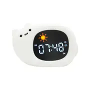 Cat Alarm Clock Cute Touch Night Light 9 Colors & 6 White Noise Sounds Ok to Wake with Child Lock Sleep Training & Time Learning