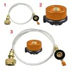 Outdoor Camping Gas Stove Propane Refill Adapter Flat Cylinder Tank Coupler Kit