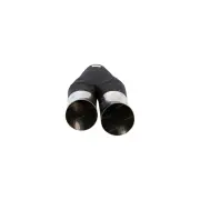 Redback Exhaust Tip Y-Piece DPR - 57mm 2-1/4" In Twin 76mm 3" Out 228mm Long