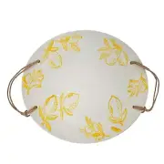 Cucina Italiana Lemon Design Oval Serving Platter 16 x 11 "