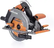 [Evolution Power Tools] R185CCS-Li Circular Saw Cordless Brushless 18v Li-Ion EXT Includes TCT Multi-Material Blade, Cuts Wood, Metal, Plastic & More, Guide Included, Battery Not Included, 185mm