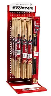 Wincent Drum Stick & Drum Rod Counter Top Stand Display Package