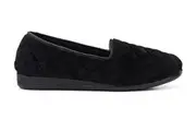 Womens Grosby Dawn Black Comfortable Slippers Ladies Shoes Slip On Flats