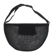 Nylon Mesh Sports Ball Bag with Shoulder Strap Durable Single Ball Bag Durable