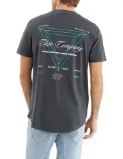 [Nena & Pasadena] Pavement Dual Curved Tee in Grey