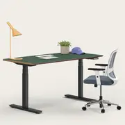 Recess Active Bundle | Ergonomic Chair Desk | Home Office Furniture Packages, Slate / Large - 150W x 75D (cm) / Forest/Black