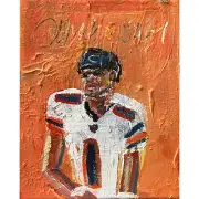Justin Fields Original Acrylic on Canvas 8x10 by Sergio Santos @ElSantosWorld