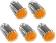 5pcs Universal Car Solar Powered Theft Warning Light Simulation Camera Running Daytime Lights Vehicle Theft Light