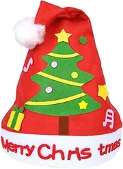 Handmade Christmas Hat Set - Cartoon Christmas Hat Making Kit,Holiday Craft Supplies, Santa Hat Making Supplies for Fine Motor Skills