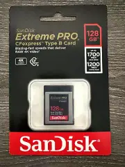SanDisk Extreme PRO 128GB CFexpress Type-B Card, 1700MB/s Read, 1200MB/s Write