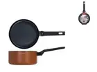 H&h Casserole 1 Handle Non-Stick Borghese CMS 18, Black