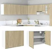 Hanging Cabinet Sonoma Oak 80x31x60 cm Engineered Wood,Kitchen Wall Cabinet with Ample Storage for SpaceSaving Home Organization Storage Cabinets