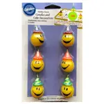 美國 WILTON SMILEY FACES CANDLES AND CAKE DECORATION 惠爾通笑臉蠟燭