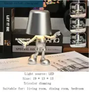 Touch Desk Lamp, Study Room, Bedside Lamp, Decorative Lamp USB Charge Silver F