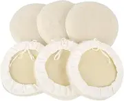 Qezodsx 6 Pieces of 7-Inch Wool Pad Buffer Polishing Disc Bundled with Lace-Up Wool Polishing Set Kit