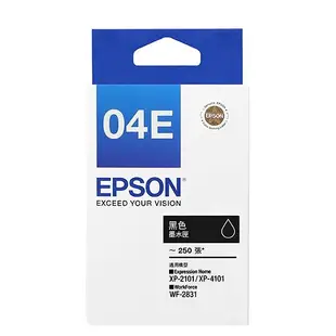 EPSON C13T04E150 黑色墨水匣 WF-2831/XP-2101/XP-4101適用