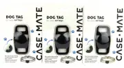 Lot of Three (3) Case Mate Dog Tag for Apple AirTag Black Holds On Collar BNIP