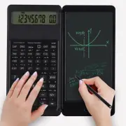 Foldable Scientific Calculator 10-Digit Digital Display Erasable Writing Tablet