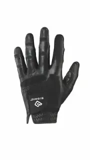Bionic Gloves Men's StableGrip Golf Glove With Genuine Cabretta Leather - Black