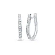 1/4CTW-Diamond HOOP EARRING