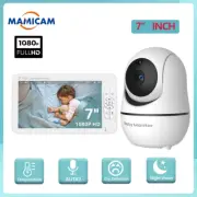 7.0 Inch Video Baby Monitor HD Camera Pan Tilt 4X Zoom 2 Way Audio Night Vision