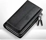 [TATSEN] Long Purse Men's Organizer Wallet Male Casual Double Zipper Men Clutch Bag