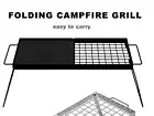 Heavy Duty Camping Cooking Grate Over Fire Pit Folding Campfire Bbq Grill