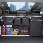 1x Car Rear Trunk Organizer Seat Storage Bag Holder Net Pocket Accessories Black