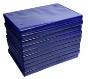 10 x Blue PS2 Replacement Game Case With Memory Card Spot Playstation 2