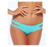 L SPACE SENSUAL SOLIDS ESTELLA CLASSIC SWIM BIKINI BOTTOMS BLUE SMALL NEW! $70
