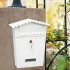 Metal Vintage Mailbox Wall Mount Key Lock Mail Boxes Front Door Letterbox