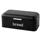 Stainless Steel Bread Box for Kitchen Countertop, Large Black Bin, 16.75x9x6.5"