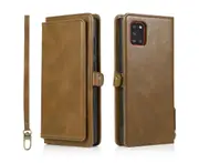 Detachable Phone Case for Easy Portability (Brown), Wallet Case for Samsung Galaxy A31