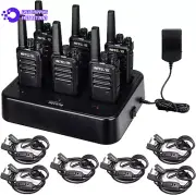 Retevis RT68 Walkie Talkies with Earpiece, Portable FRS Two-Way Radios Black